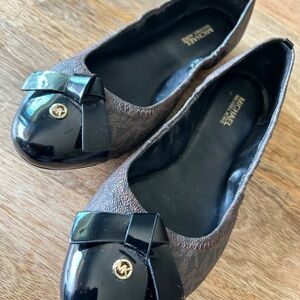 Michael Kors Black and Brown Flats